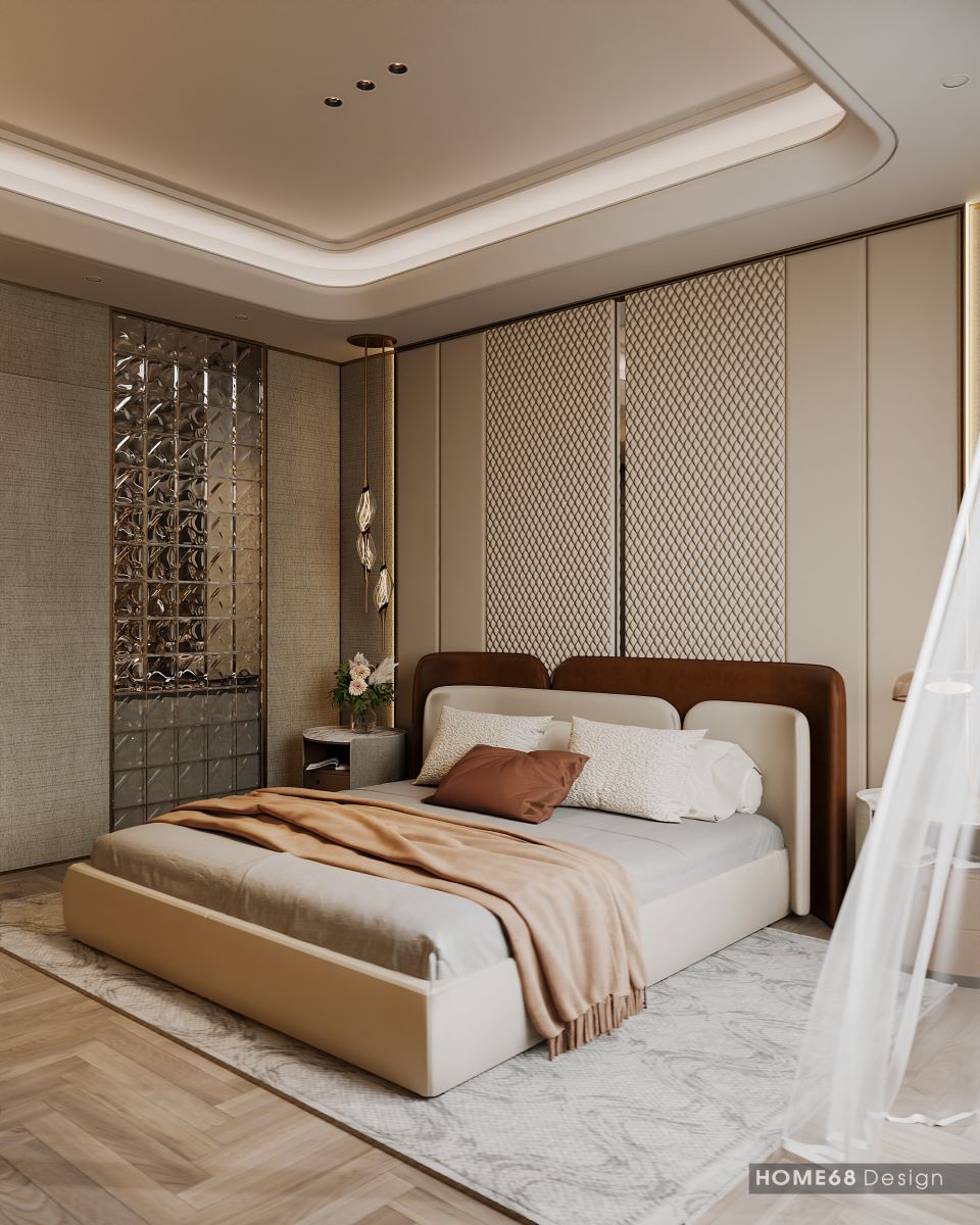 Mẫu thiết kế phòng ngủ hiện đại đơn giản mà sang trọng - HOME68