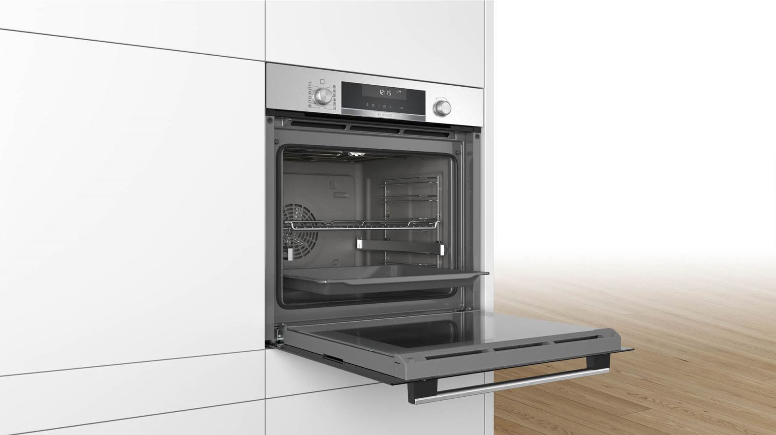 Có thể cài đặt hẹn giờ tối đa khi sử dụng lò nướng Bosch HBG5585S6B serie 6 lên đến 24h.