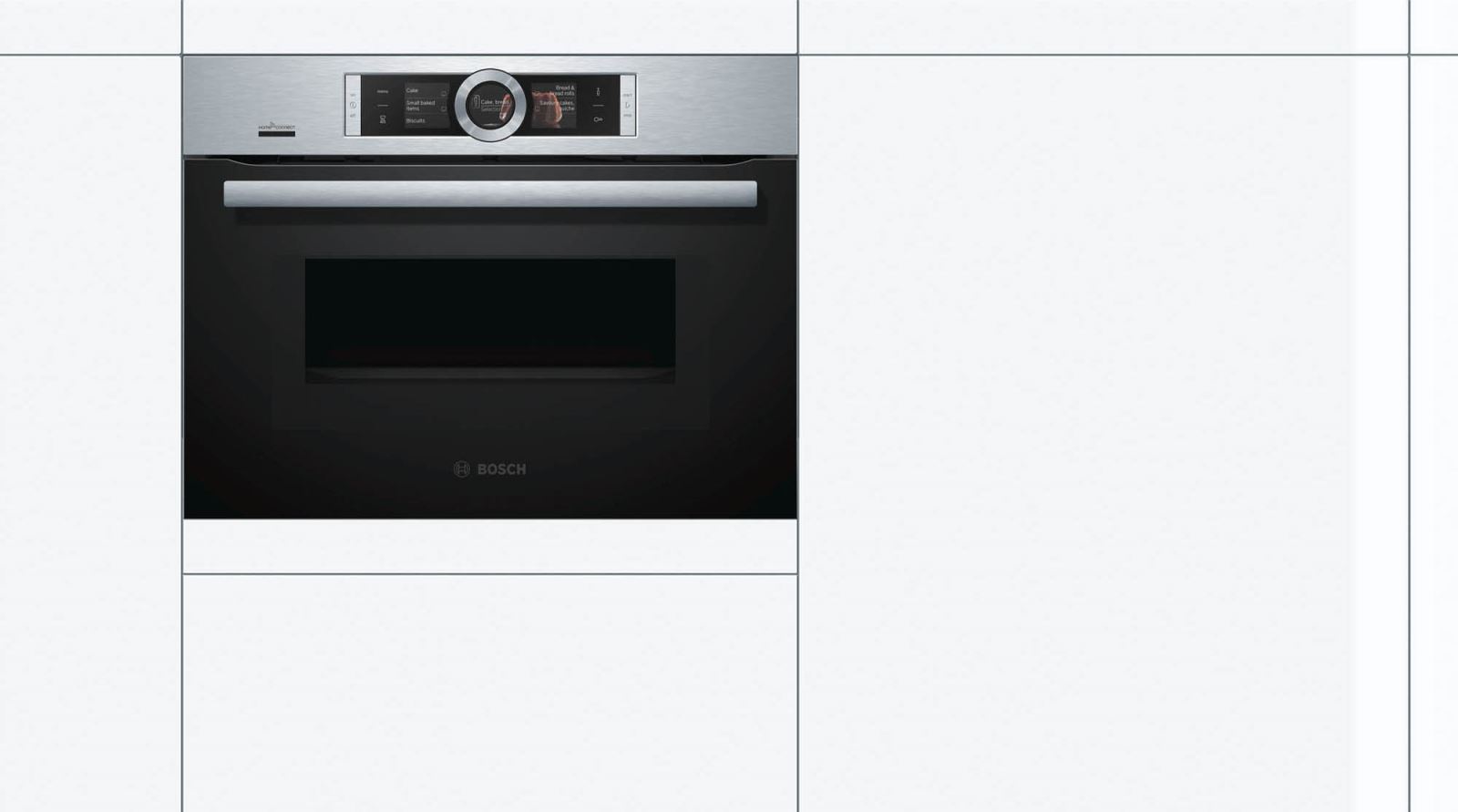 Lò nướng kết hợp vi sóng Bosch CMG656BS6B serie 8 có kiểu dáng nhỏ gọn