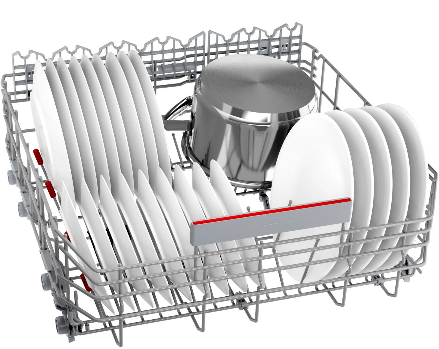 Giàn rửa MaxFlex rộng rãi kết hợp ngăn chứa thứ 3 VarioDrawer đi kèm hệ thống điều chỉnh giàn rửa Rackmatic