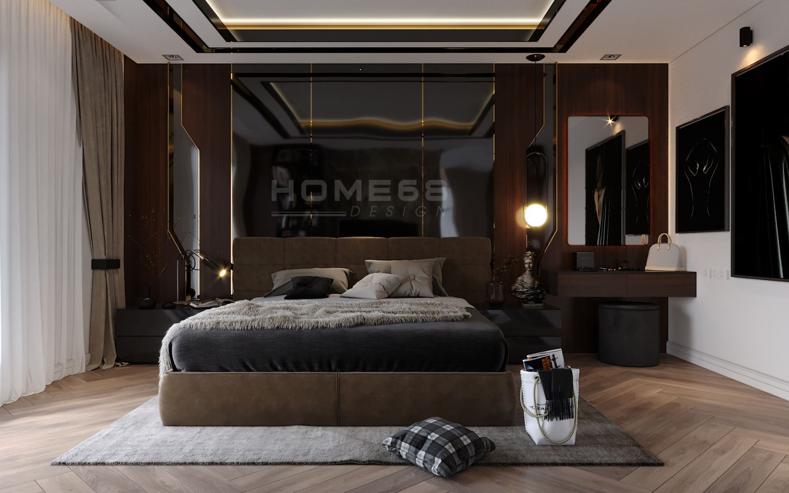 Phòng ngủ tiêu chuẩn đảm bảo cả yếu tố phong thủy- HOME68