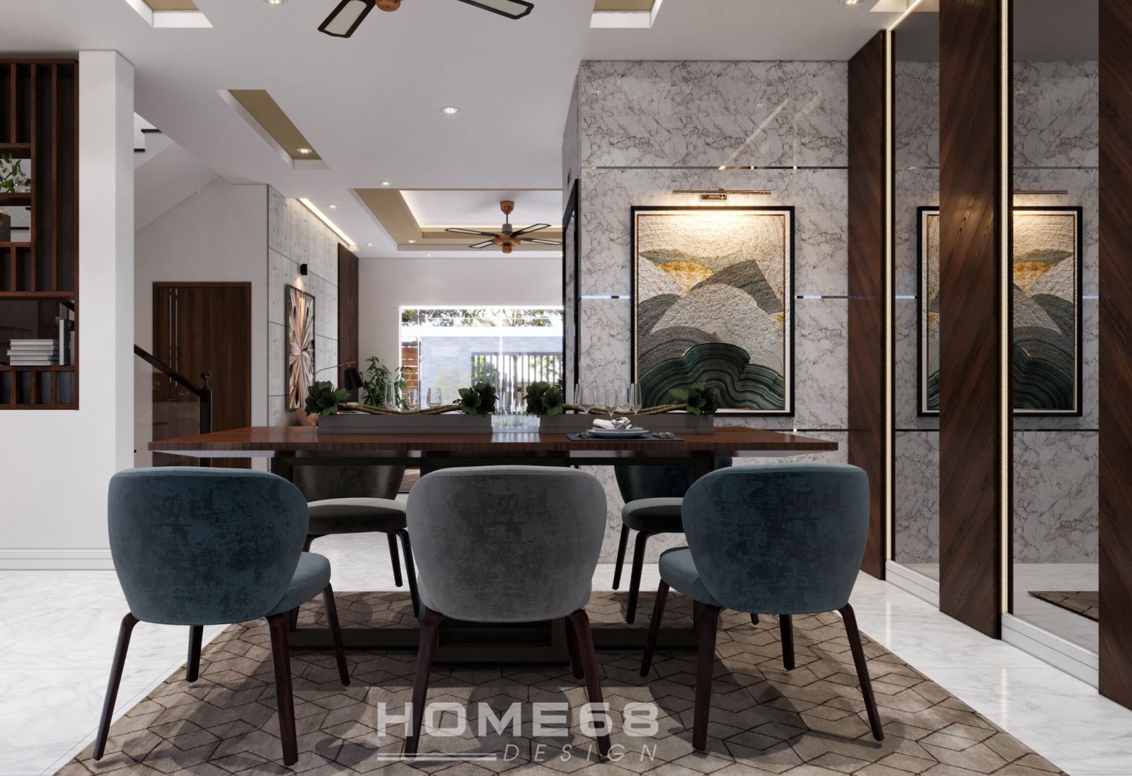 Bức tranh nghệ thuật điểm nhấn cho khu bếp