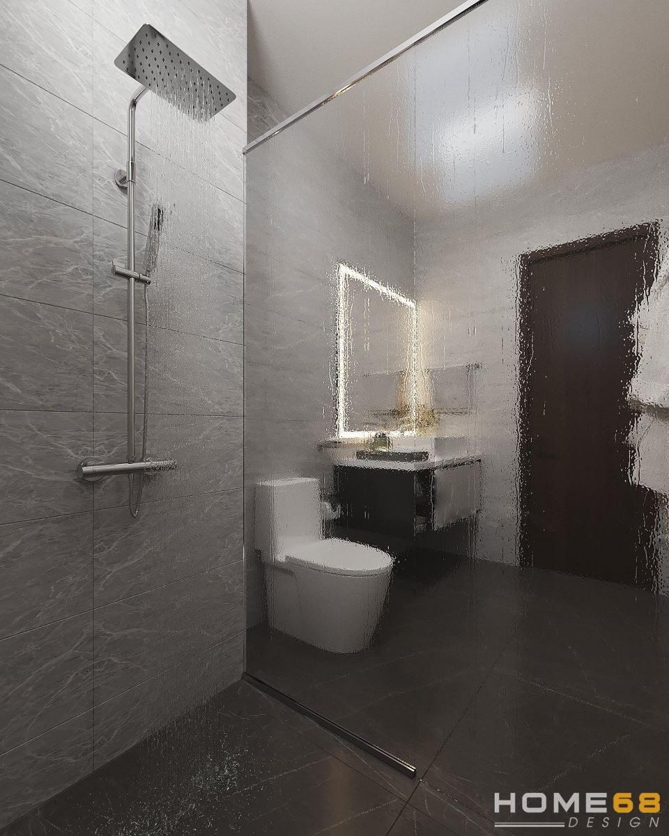 Phòng ngủ master có tích hợp nhà vệ sinh hiện đại, tiện nghi- HOME68