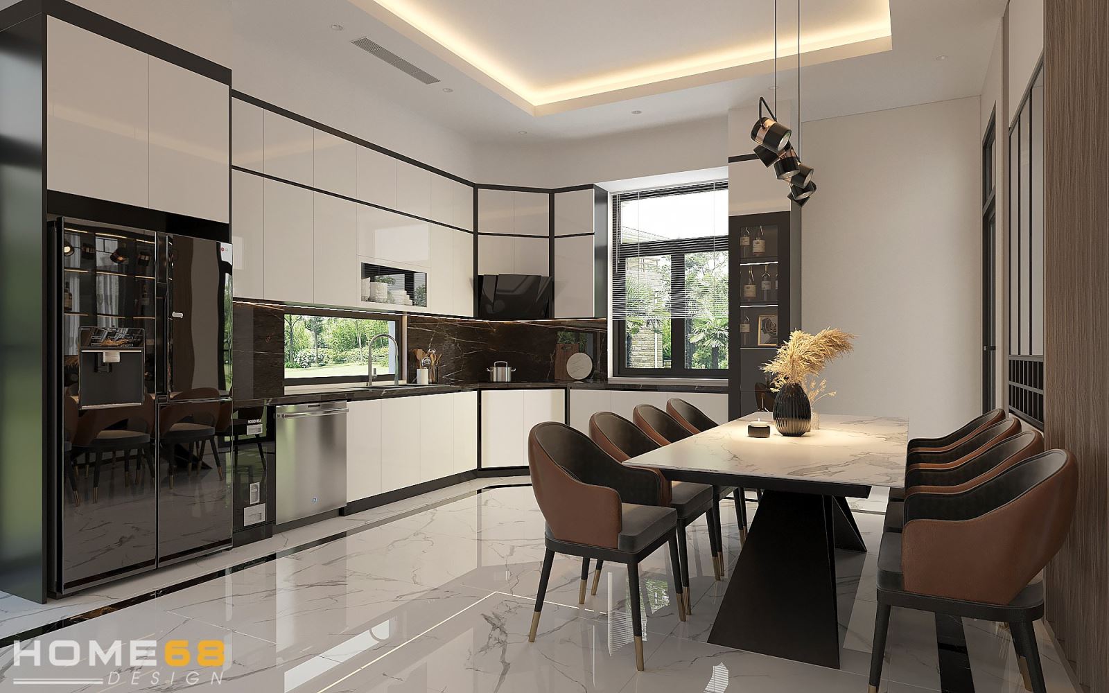Thiết kế nội thất phòng bếp hiện đại, đầy độc đáo