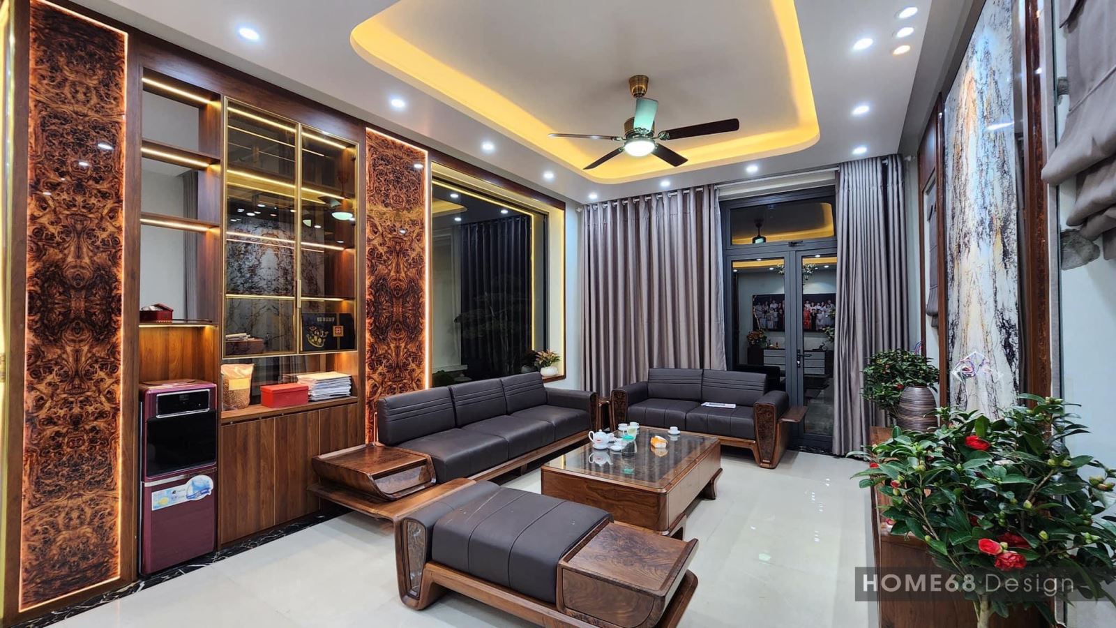 Không gian phòng khách vừa  ấm áp, vừa đem lại vẻ đẹp sang trọng không gì sánh bằng