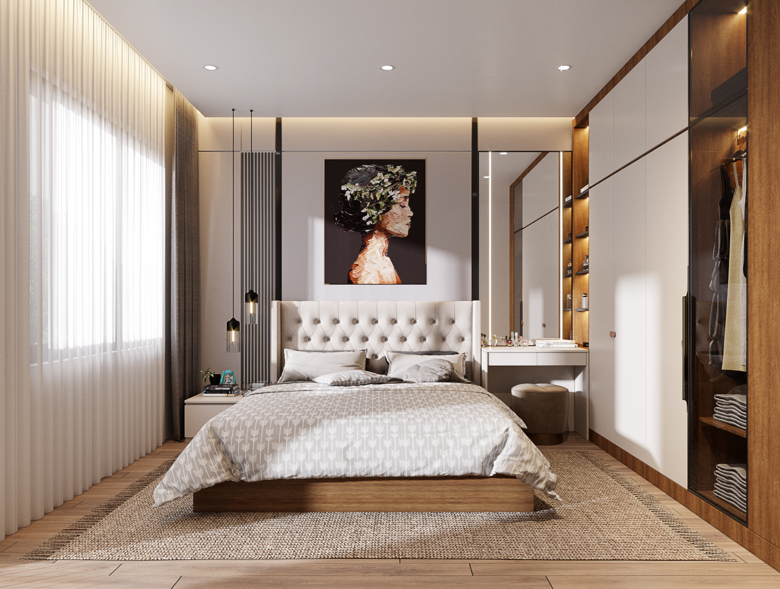 Dự án thiết kế nội thất phòng ngủ hiện đại, thanh lịch tại Hải Phòng