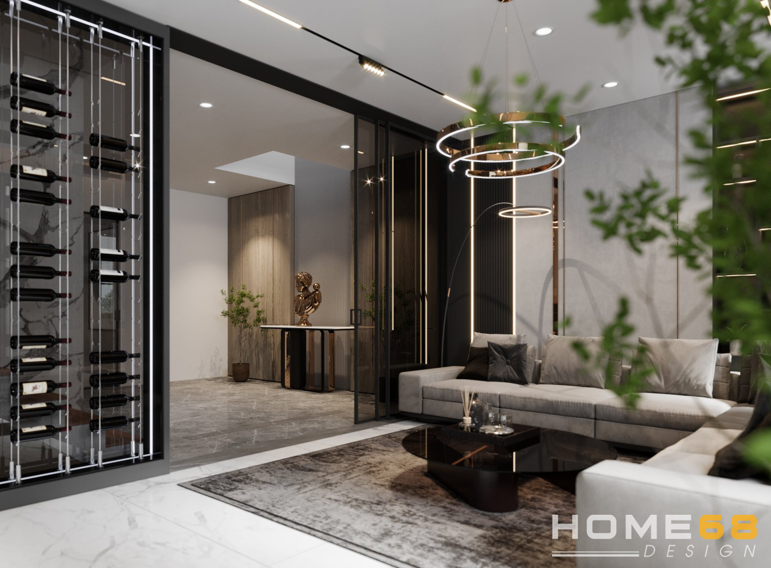 Dự án thiết kế nội thất nhà phố hiện đại, độc đáo- HOME68