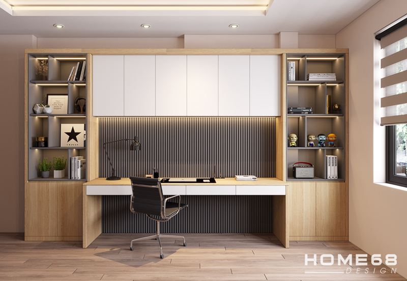 Phòng ngủ con trai được tích hợp nội thất thông minh, hiện đại- HOME68