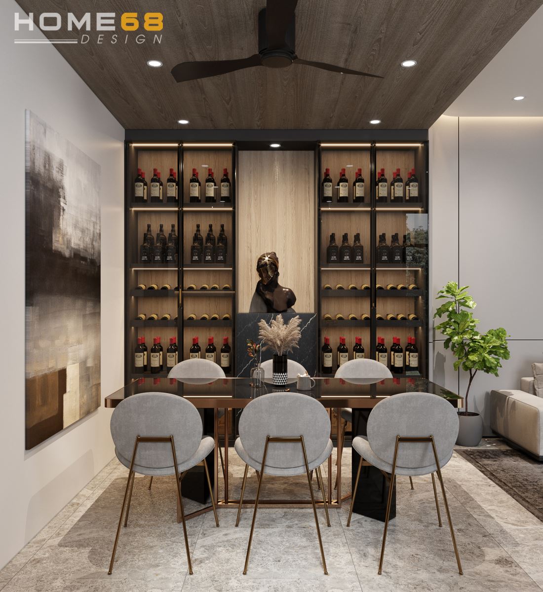 Thiết kế nội thất nhà phố hiện đại, độc đáo- HOME68
