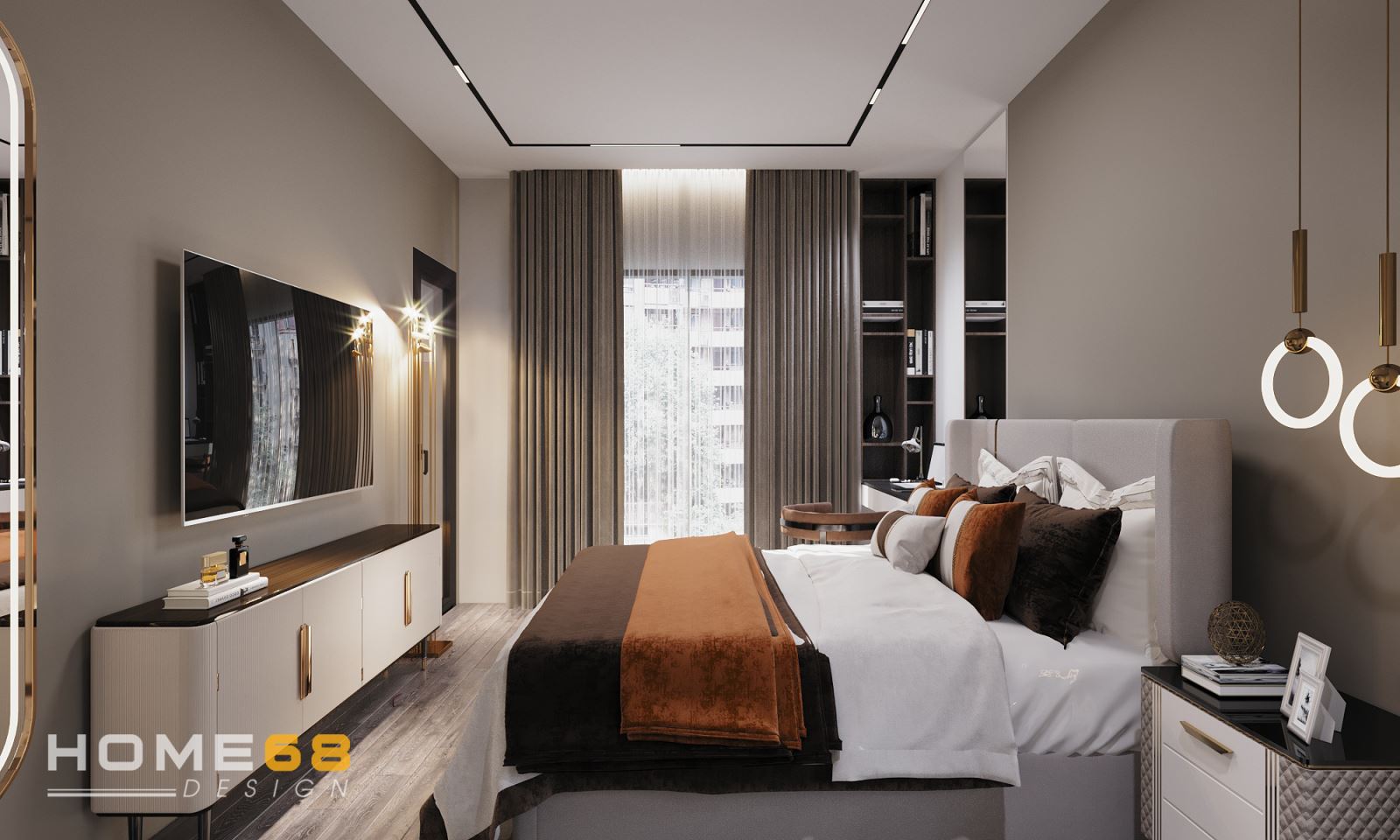 Mẫu thiết kế nội thất phòng ngủ hiện đại, ấm cúng tại Hải Phòng