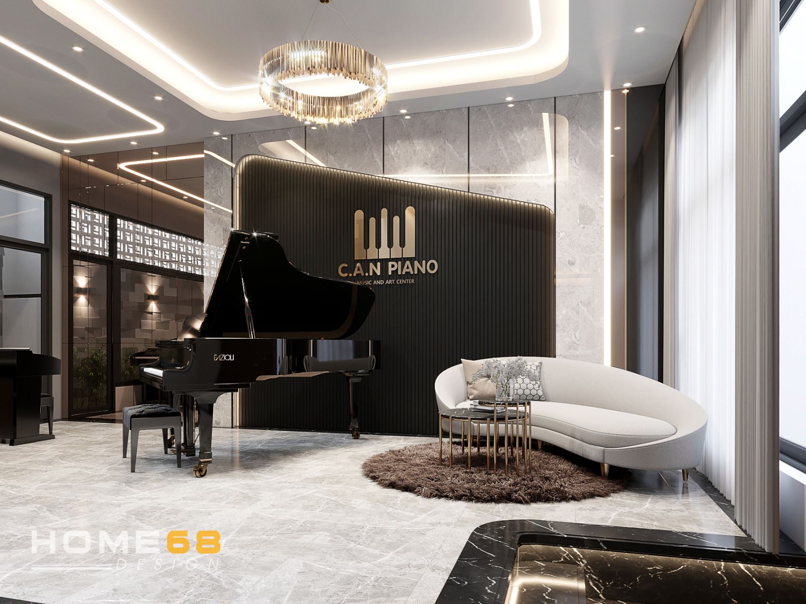 Thiết kế phòng học piano hiện đại, tiện nghi tại Hải Phòng