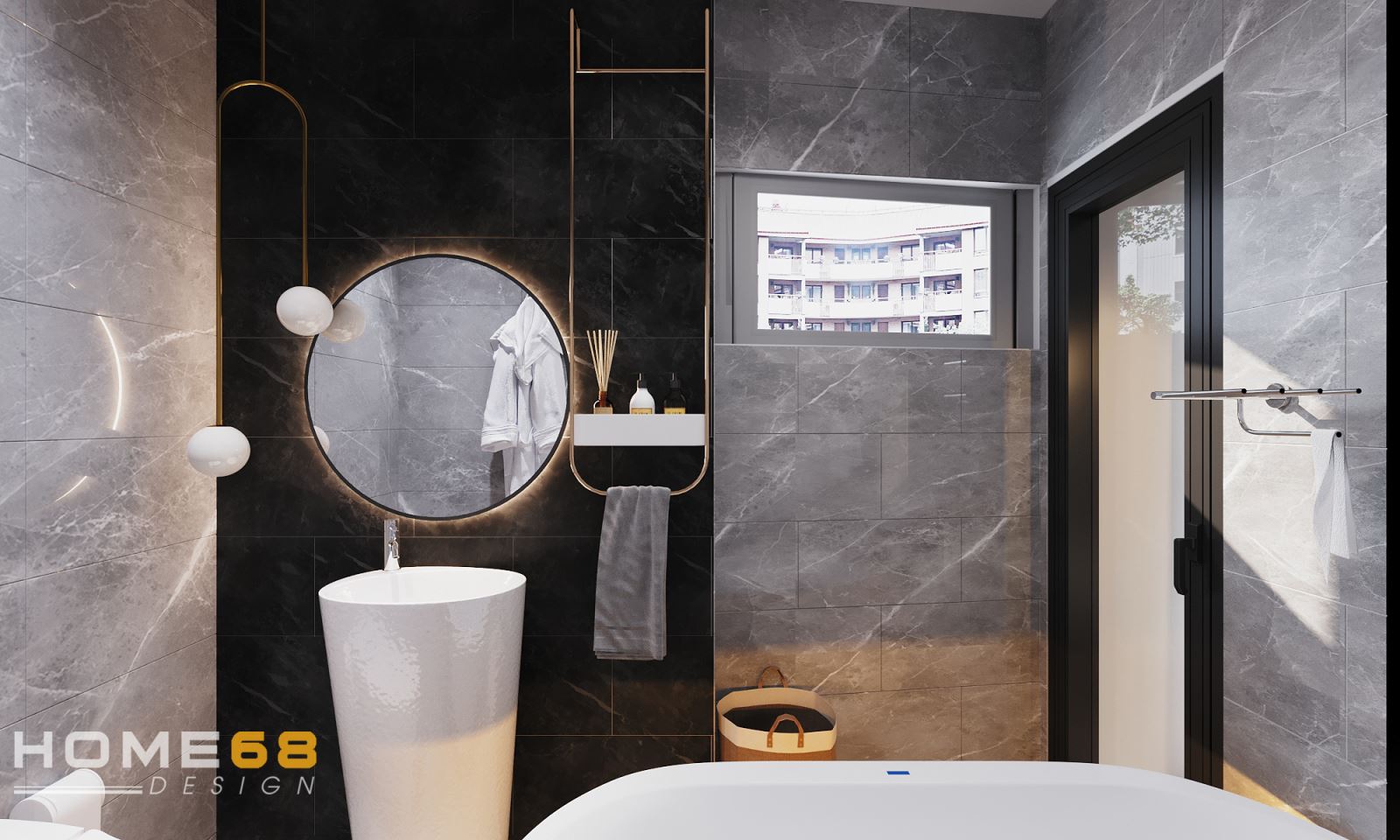HOME68 thiết kế nội thất phòng tắm cuốn hút, hiện đại tại Hải Phòng