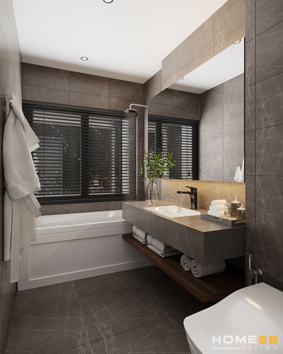 Thiết kế nội thất phòng tắm hiện đại, tiện nghi- HOME68