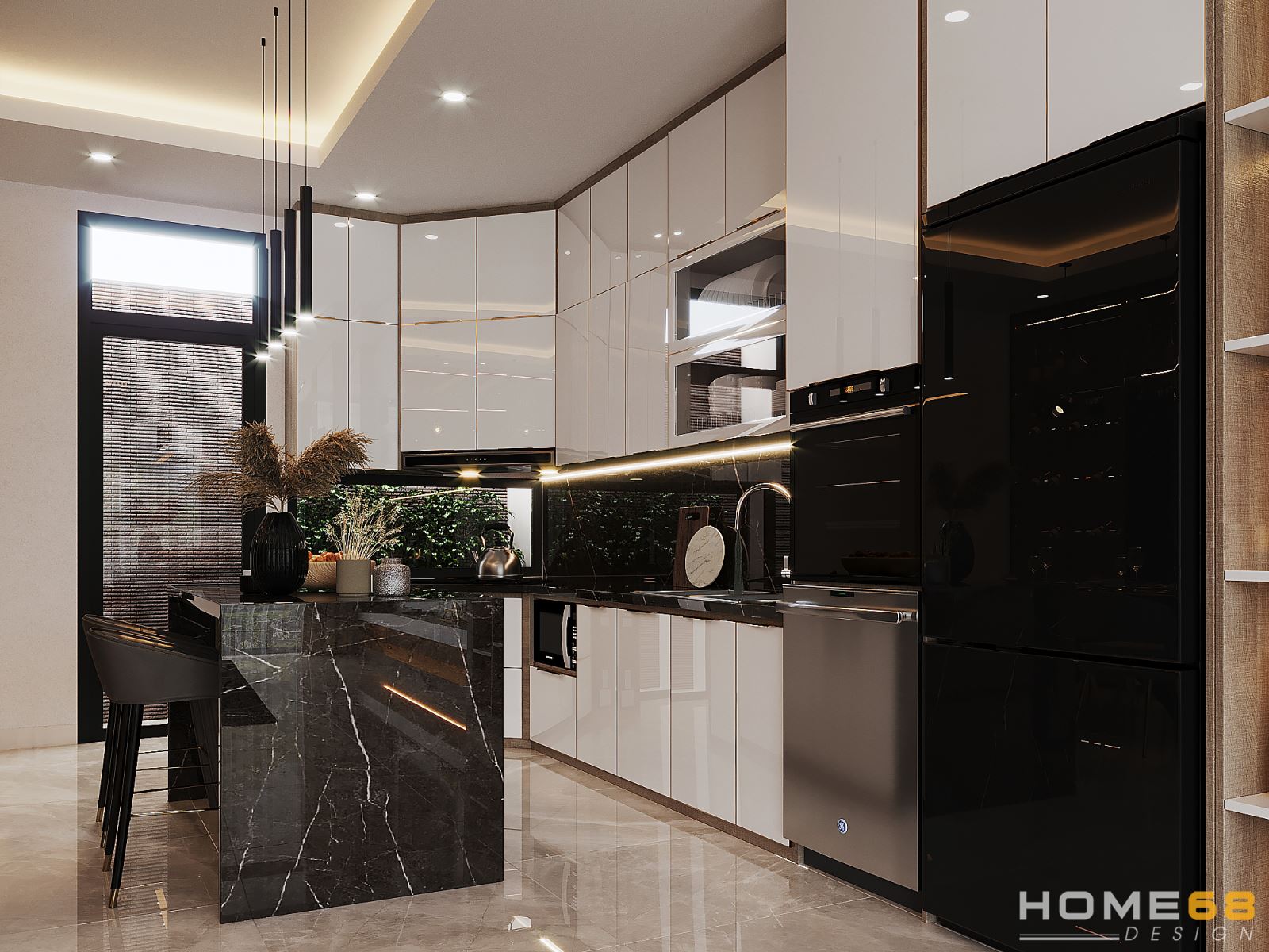 Dự án thiết kế bếp hiện đại, tiện nghi- HOME68
