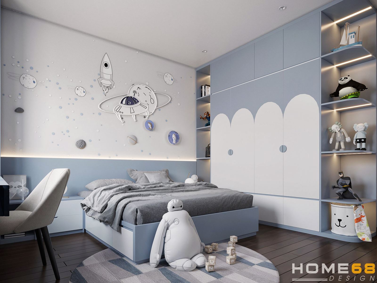 Mẫu thiết kế nội thất phòng ngủ con hiện đại, đáng yêu tại Hải Phòng