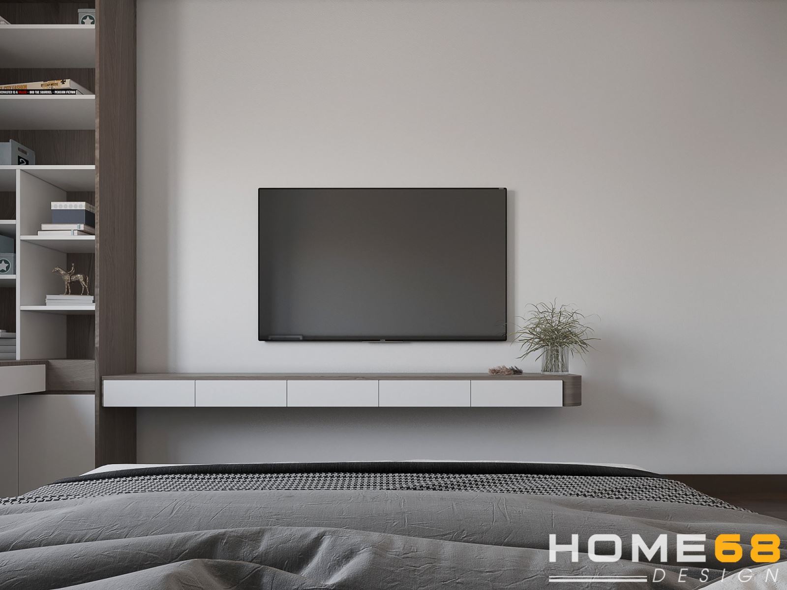 HOME68 thiết kế nội thất phòng ngủ khách hiện đại, đơn giản mà tiện nghi vô cùng