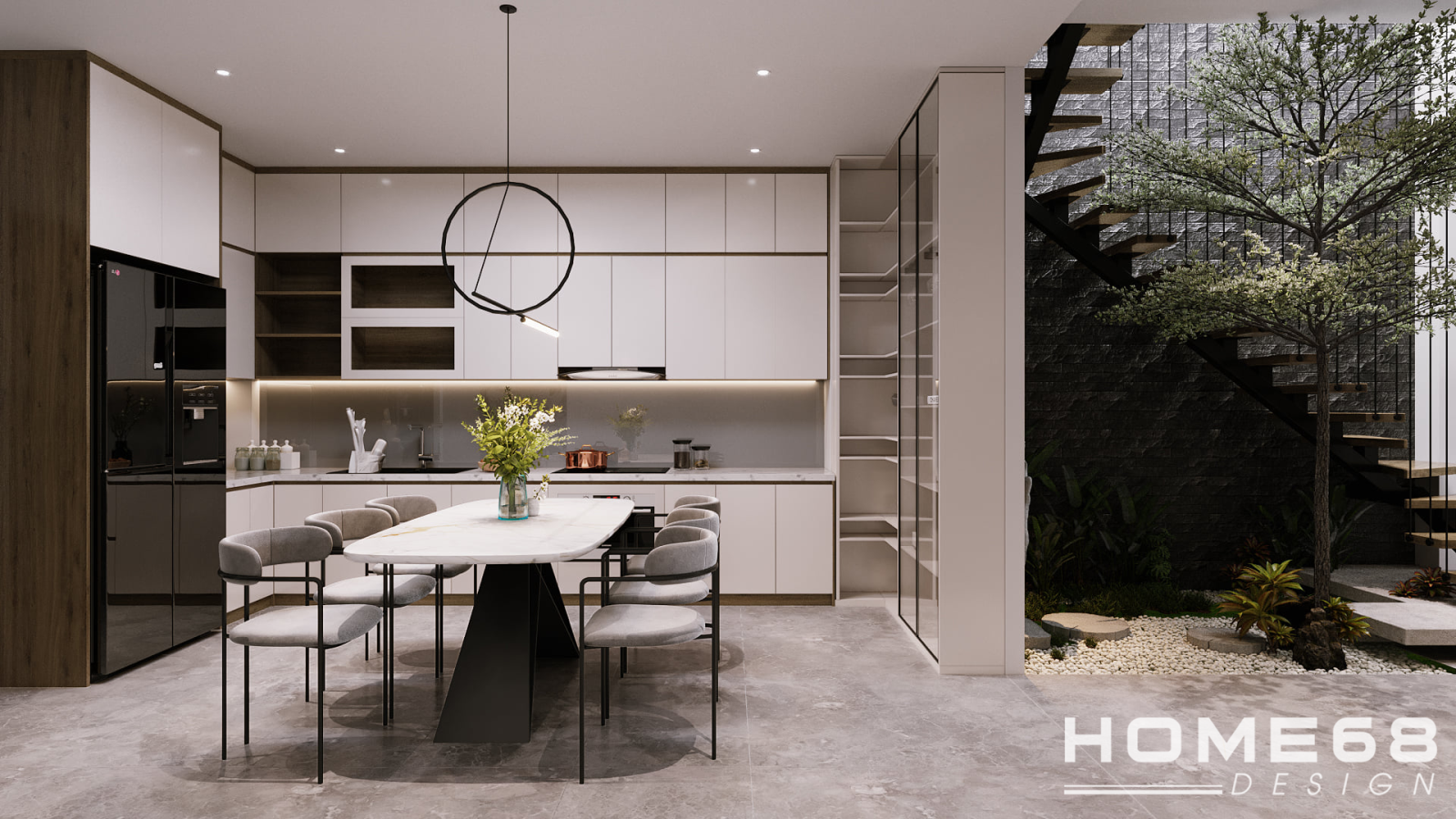Thiết kế nội thất bếp hiện đại, tiện nghi- HOME68