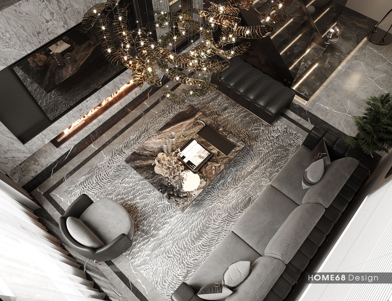 Thiết kế phòng khách modern style​ sang trọng, tinh tế