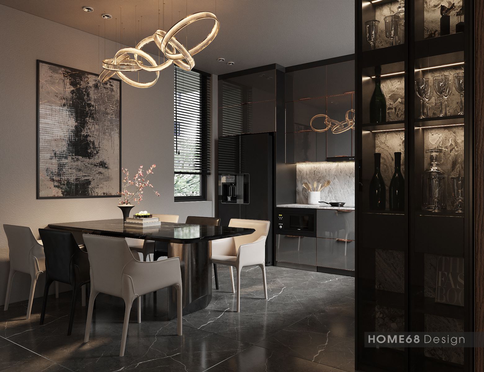 Căn bếp tiện nghi, hiện đại thiết kế bởi Home68