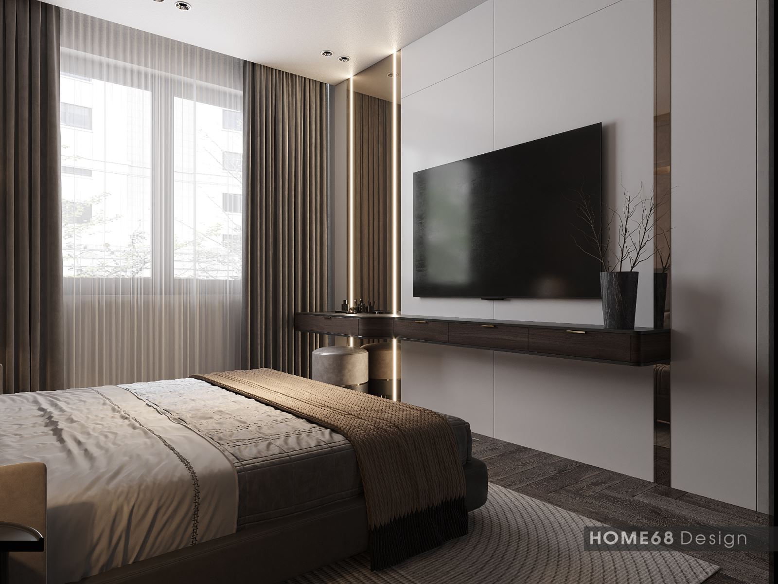 Phòng ngủ được chủ đầu tư hoàn toàn hài lòng