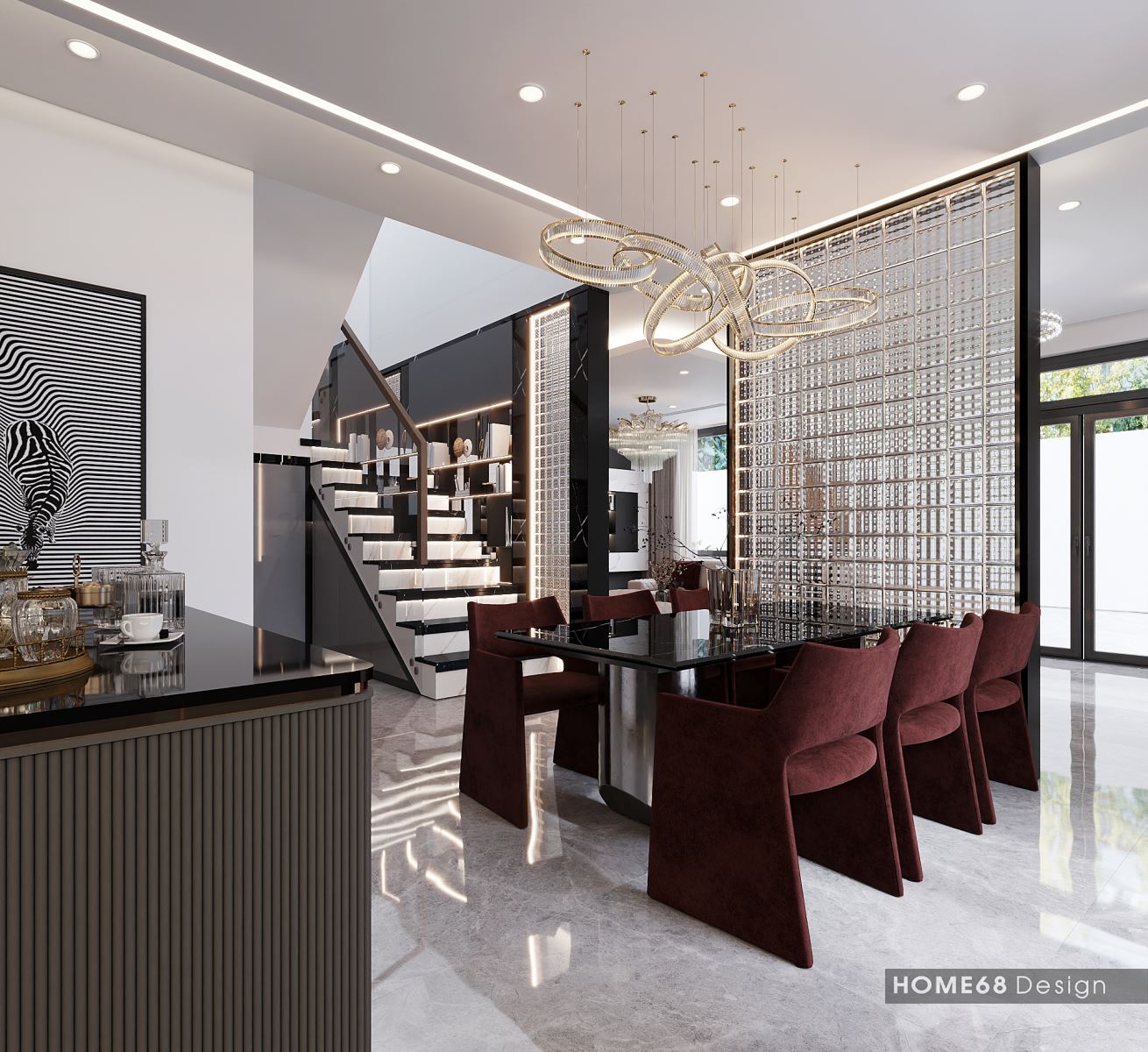 Thưởng thức bữa tối tại phòng bếp này chắc chắn sẽ tăng phần gắn kết tình các thành viên trong gia đình