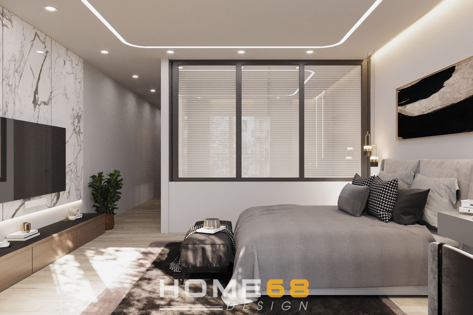 HOME68 với dự án thiết kế phòng ngủ master hiện đại, độc đáo tại Hải Phòng