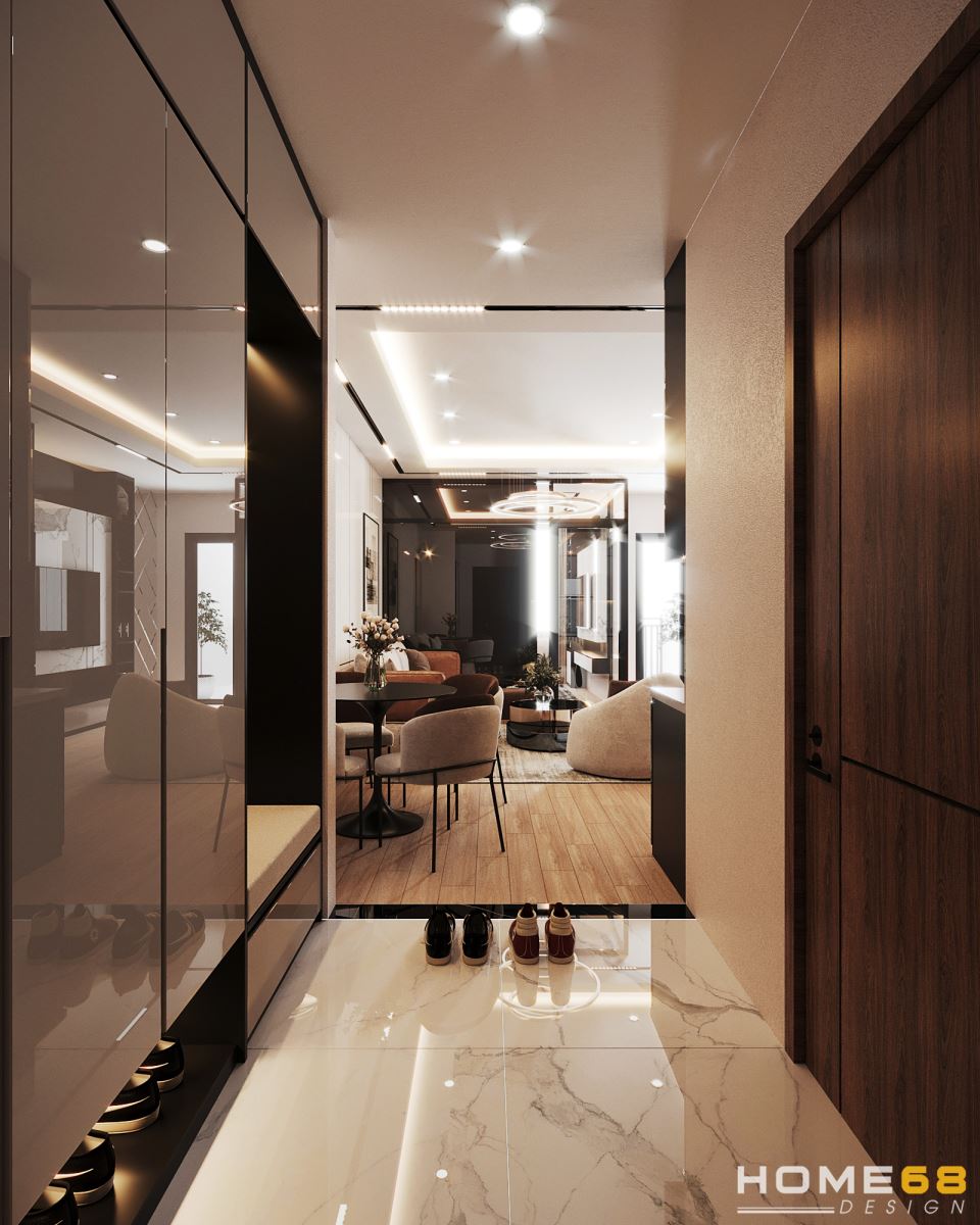 Thiết kế nội thất chung cư hiện đại, tiện nghi- HOME68