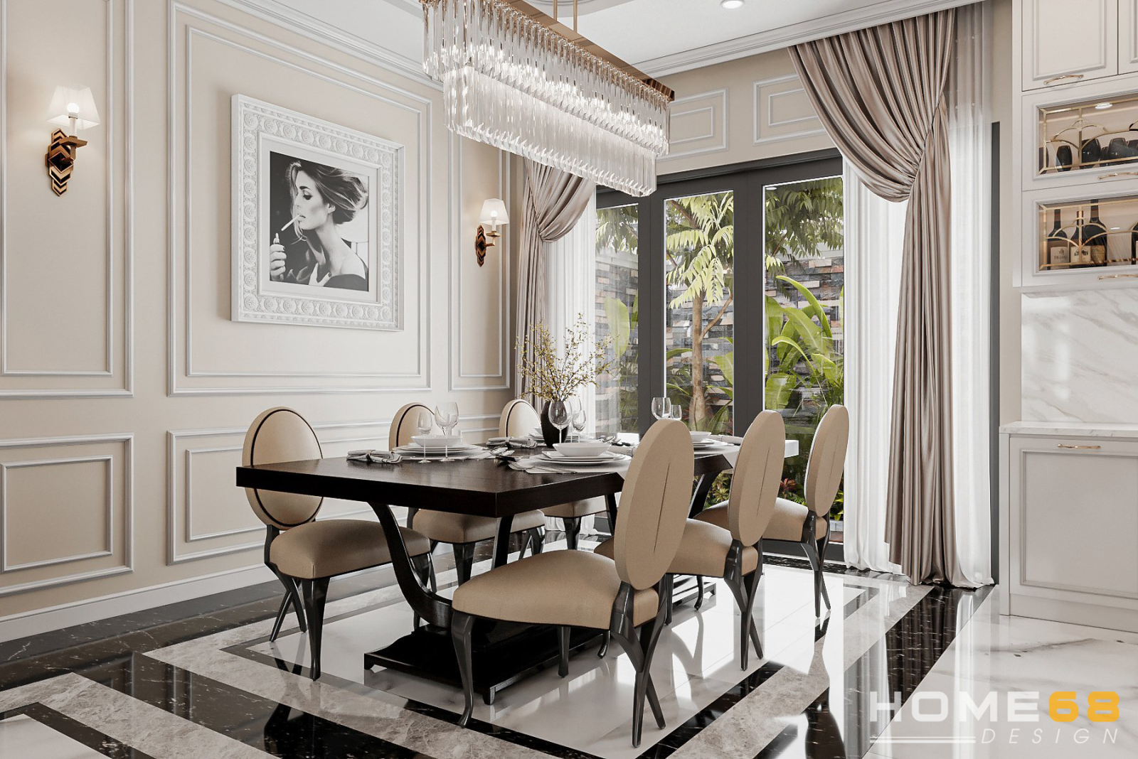 Dự án thiết kế nội thất biệt thự tân cổ điển tại Hải Phòng đẹp, sang trọng