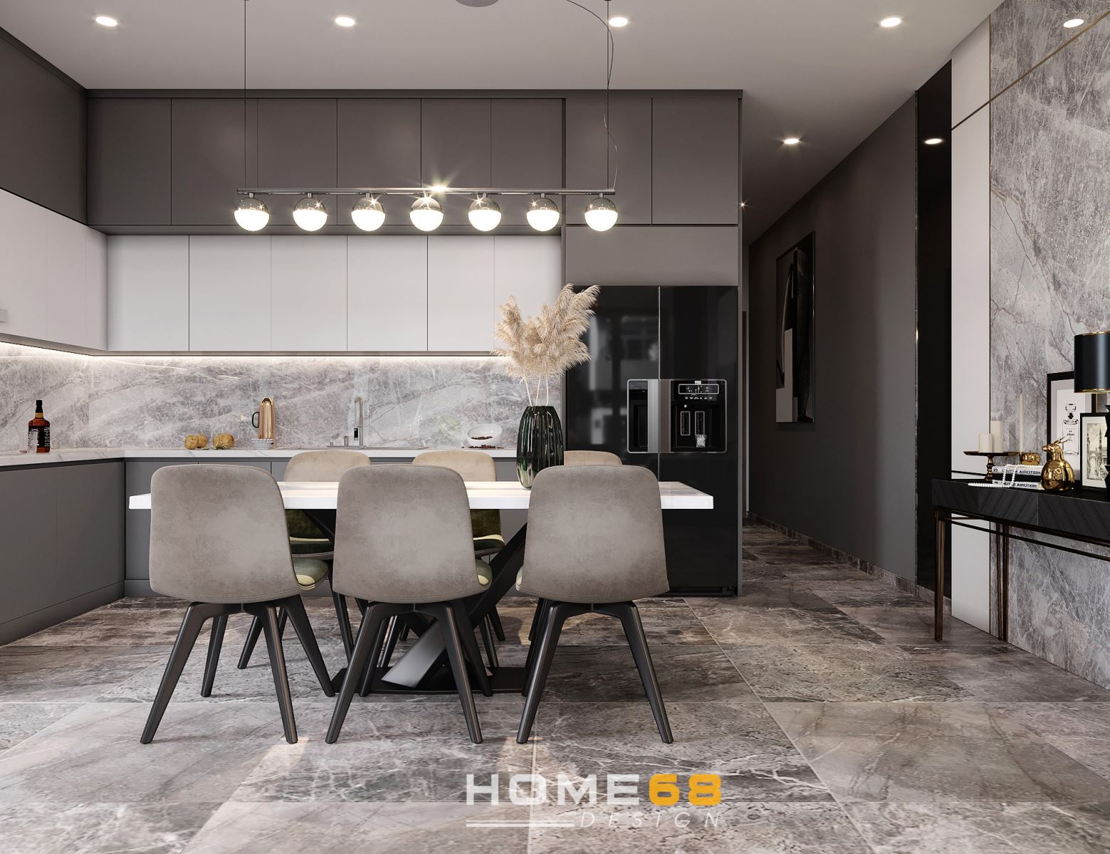 Thiết kế tủ bếp Laminate nhà anh Nam- Dự án Kiến An, Hải Phòng