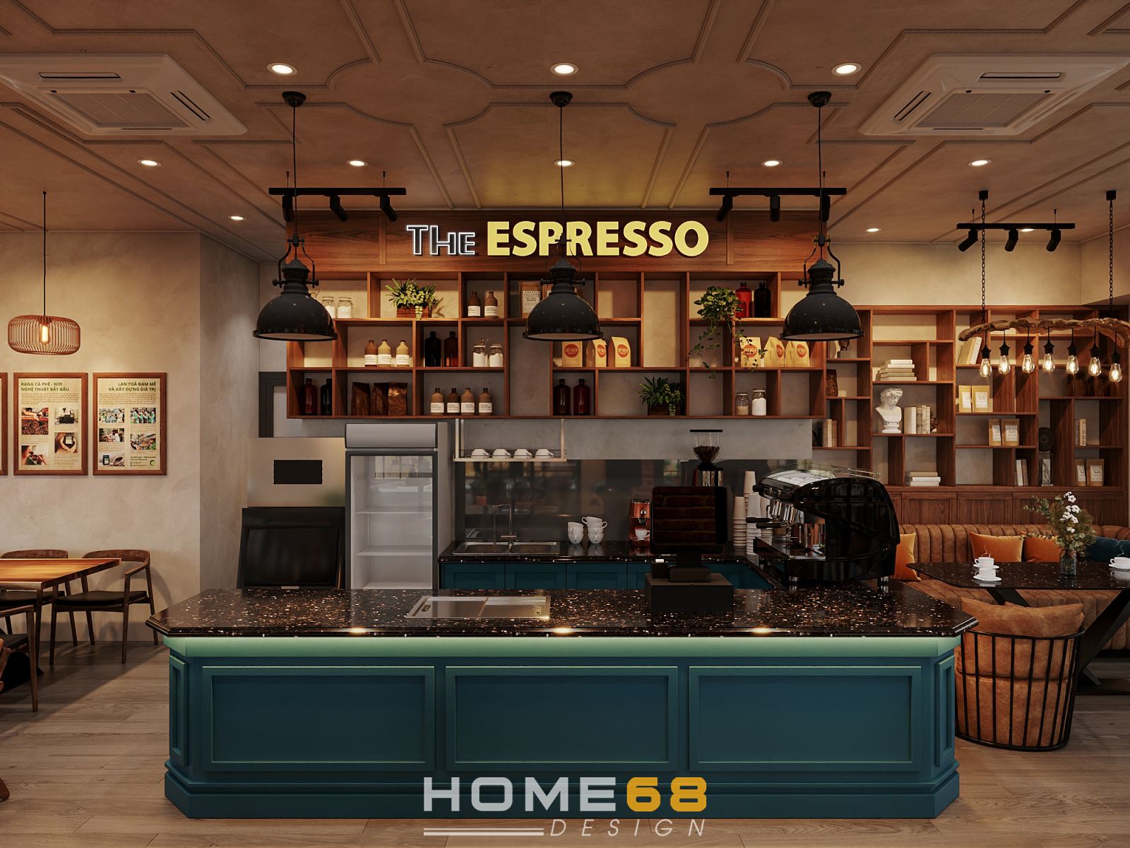 Nội thất quán cafe hiện đại Hải Phòng gây ấn tượng với không gian độc đáo