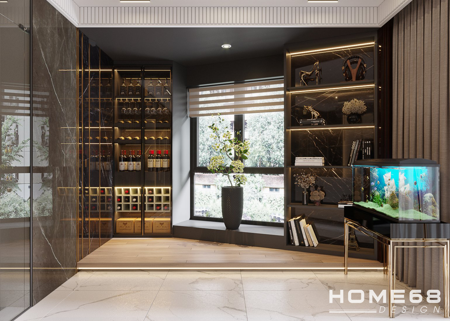 Góc phòng khách hiện đại, sang trọng thiết kế bởi HOME68