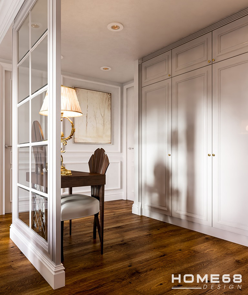 Không gian phòng ngủ masrer được chia làm hai vô cùng tinh tế, tiện nghi- HOME68