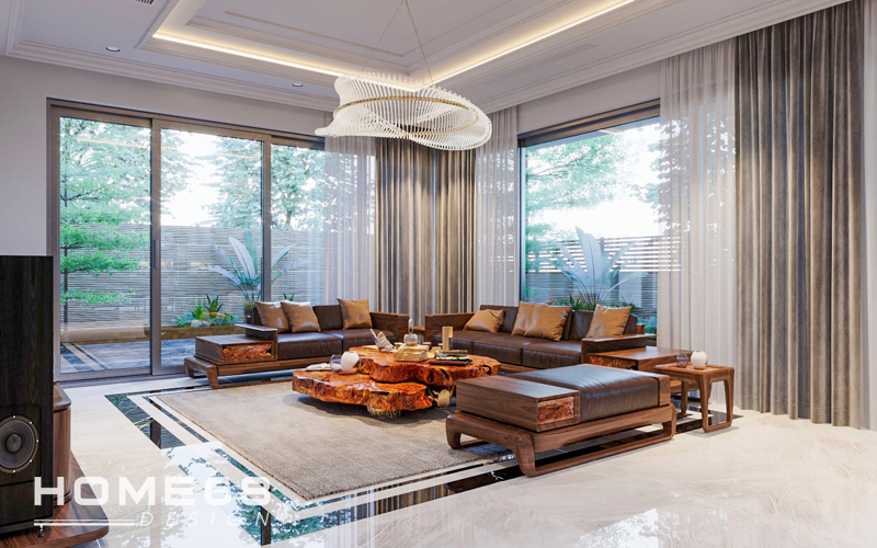 Thiết kế nội thất phòng khách hiện đại, sang trọng- HOME68