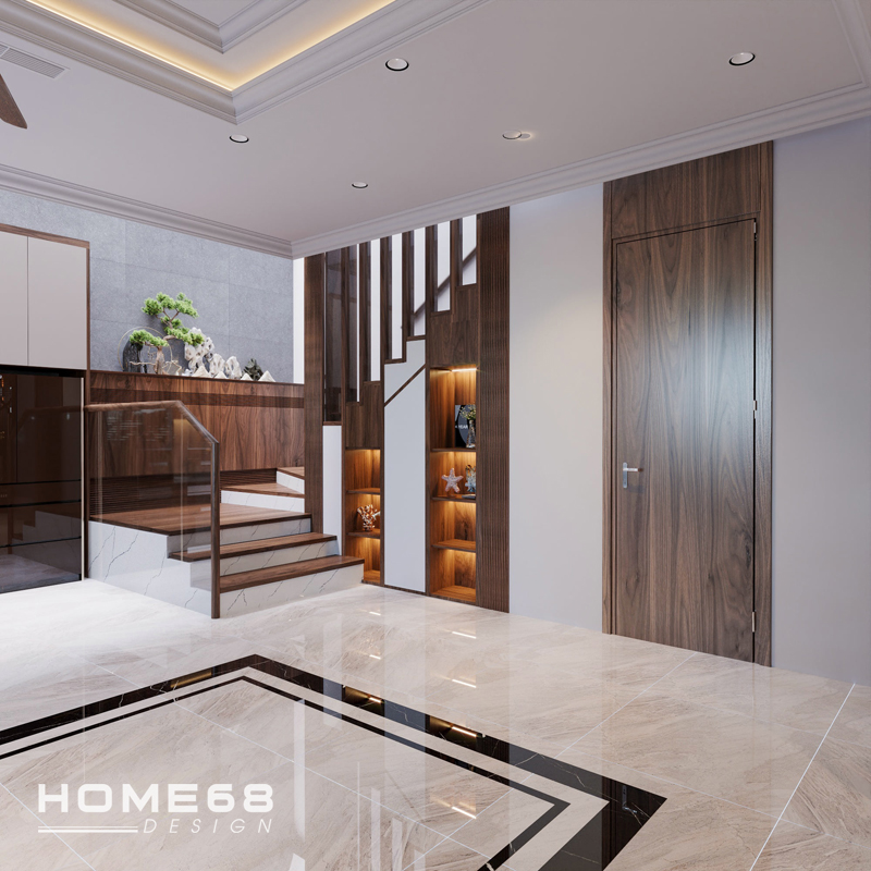 Dự án thiết kế bếp gỗ óc chó hiện đại, sang trọng của HOME68