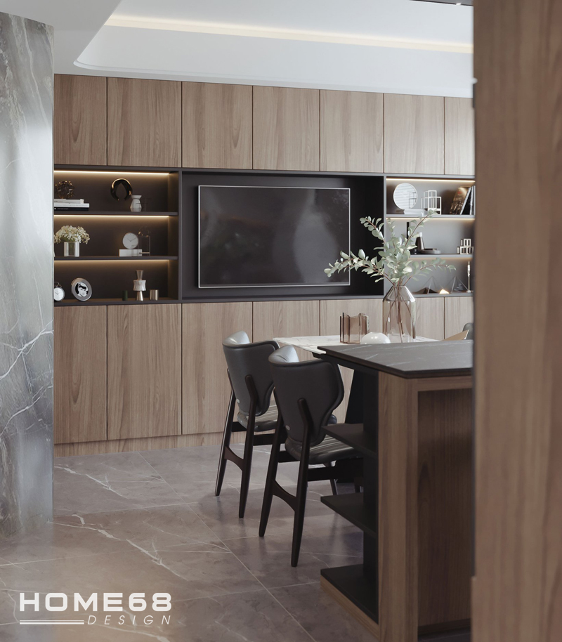 Hệ tủ âm tường gỗ hiện đại, tinh tế cho cả căn nhà- HOME68