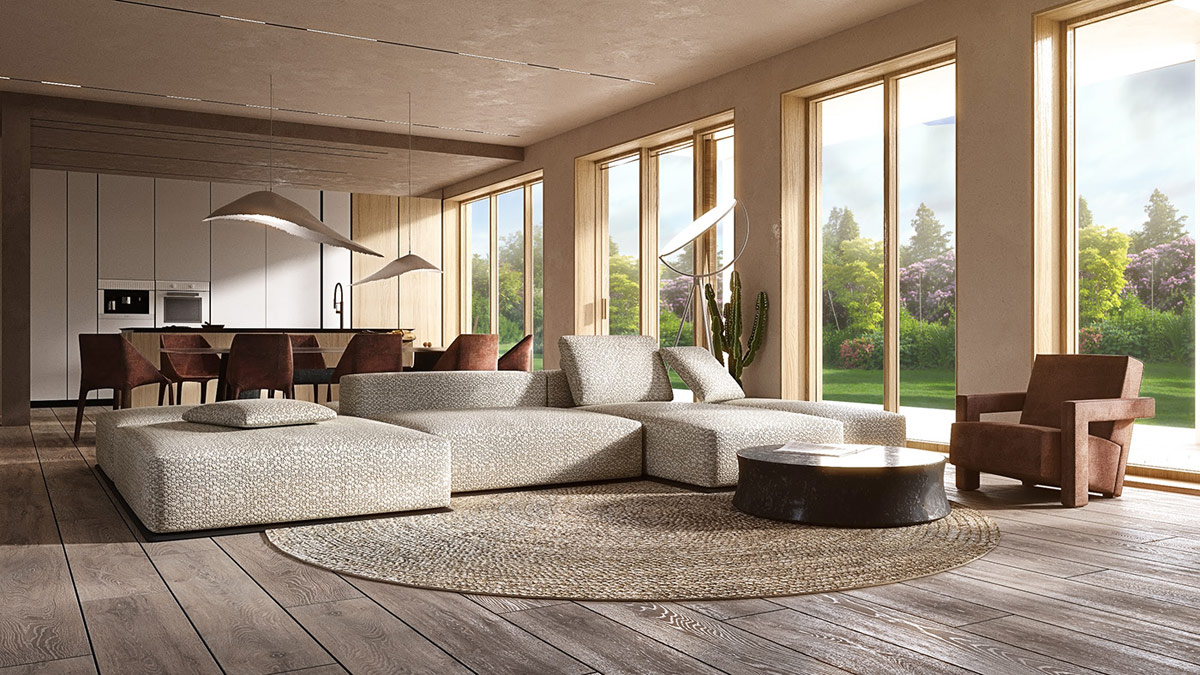 Thiết kế nội thất nhà đẹp với ánh sáng tự nhiên trong lành, tươi sáng- HOME68
