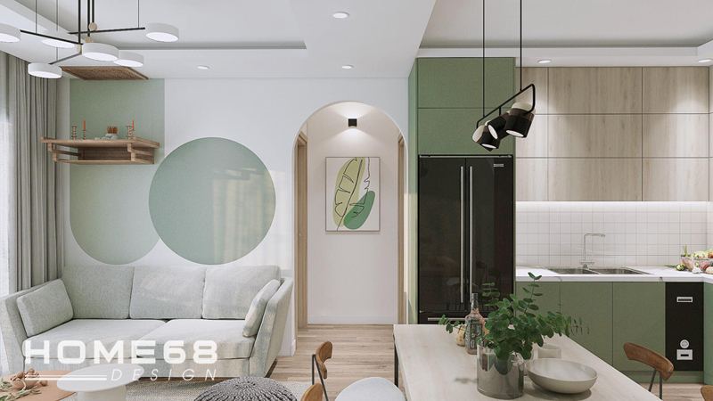 Thiết kế phòng khách nhỏ cho chung cư hiện đại, tiện nghi- HOME68