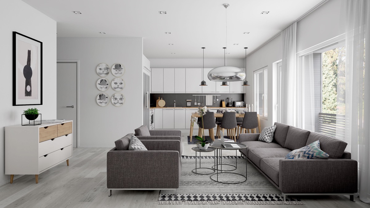 Thiết kế phòng khách chung cư đẹp, hiện đại- HOME68