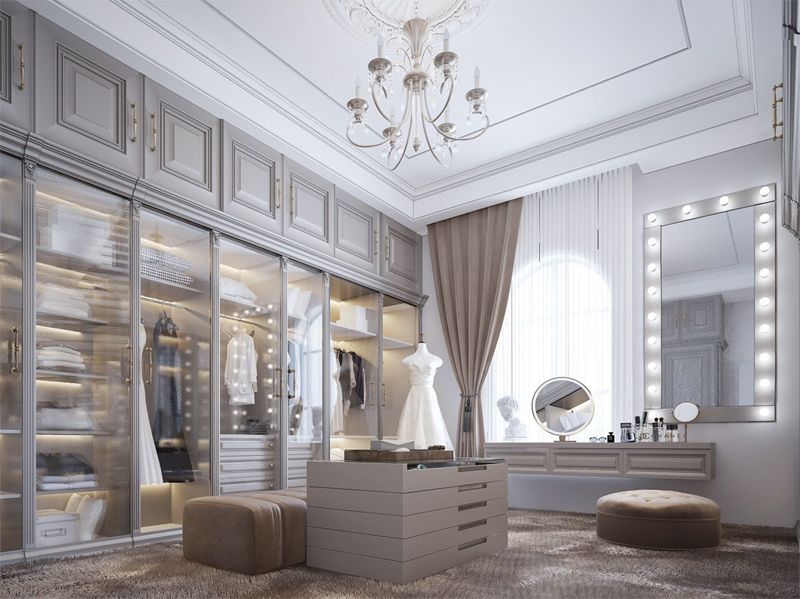 Thiết kế phòng thay đồ phong cách tân cổ điển- HOME68
