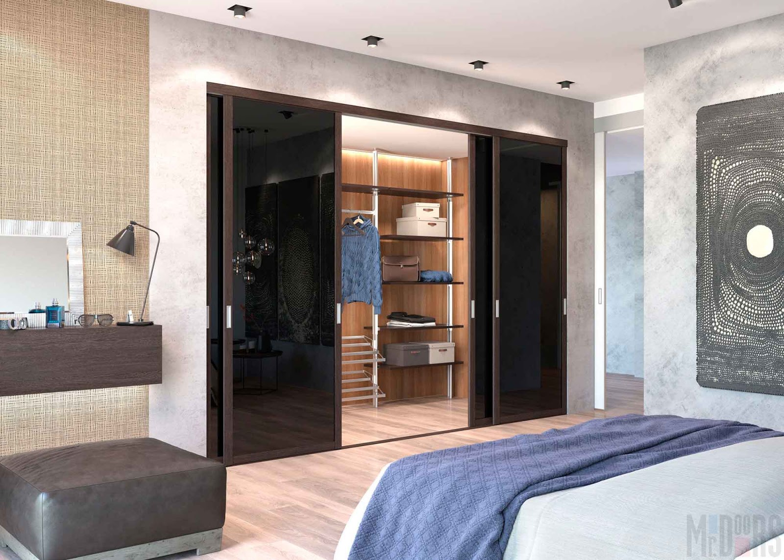Thiết kế phòng thay đồ trong phòng ngủ tiện nghi- HOME68