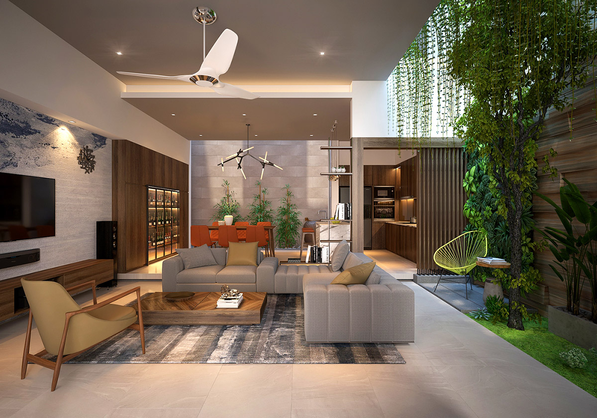 Xu hướng thiết kế nội thất xanh cho nhà phố- HOME68