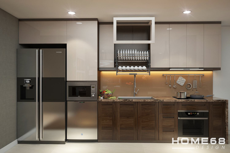 Tủ bếp Laminate nhà anh Hiệp- Dự án chung cư Minato Hoàng Huy, Hải Phòng