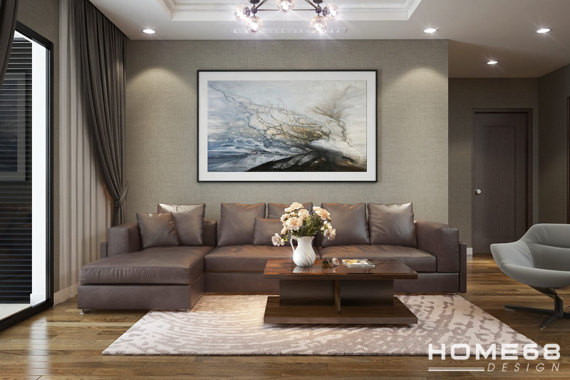 Dự án thiết kế phòng khách nhỏ cho căn hộ chung cư hiện đại, sang trọng- HOME68