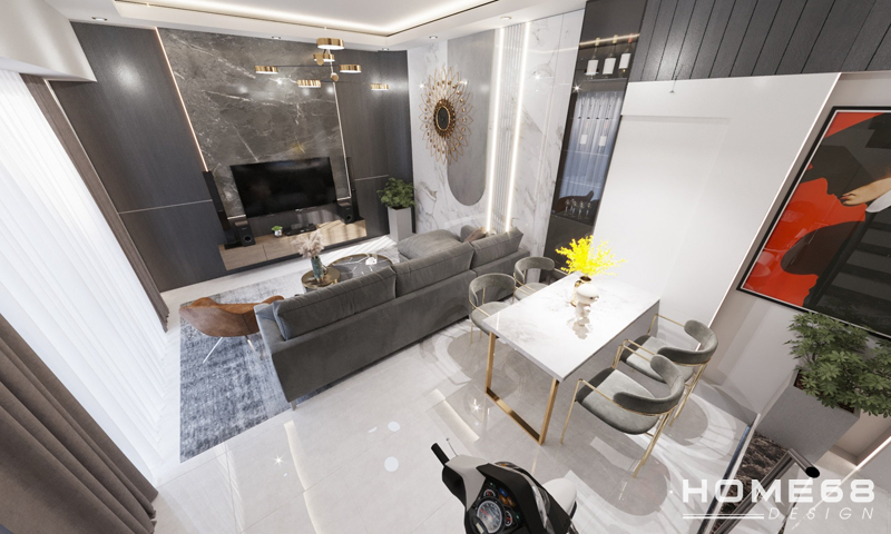 Khu vực tầng 1 được thiết kế thông minh, tỉ mỉ