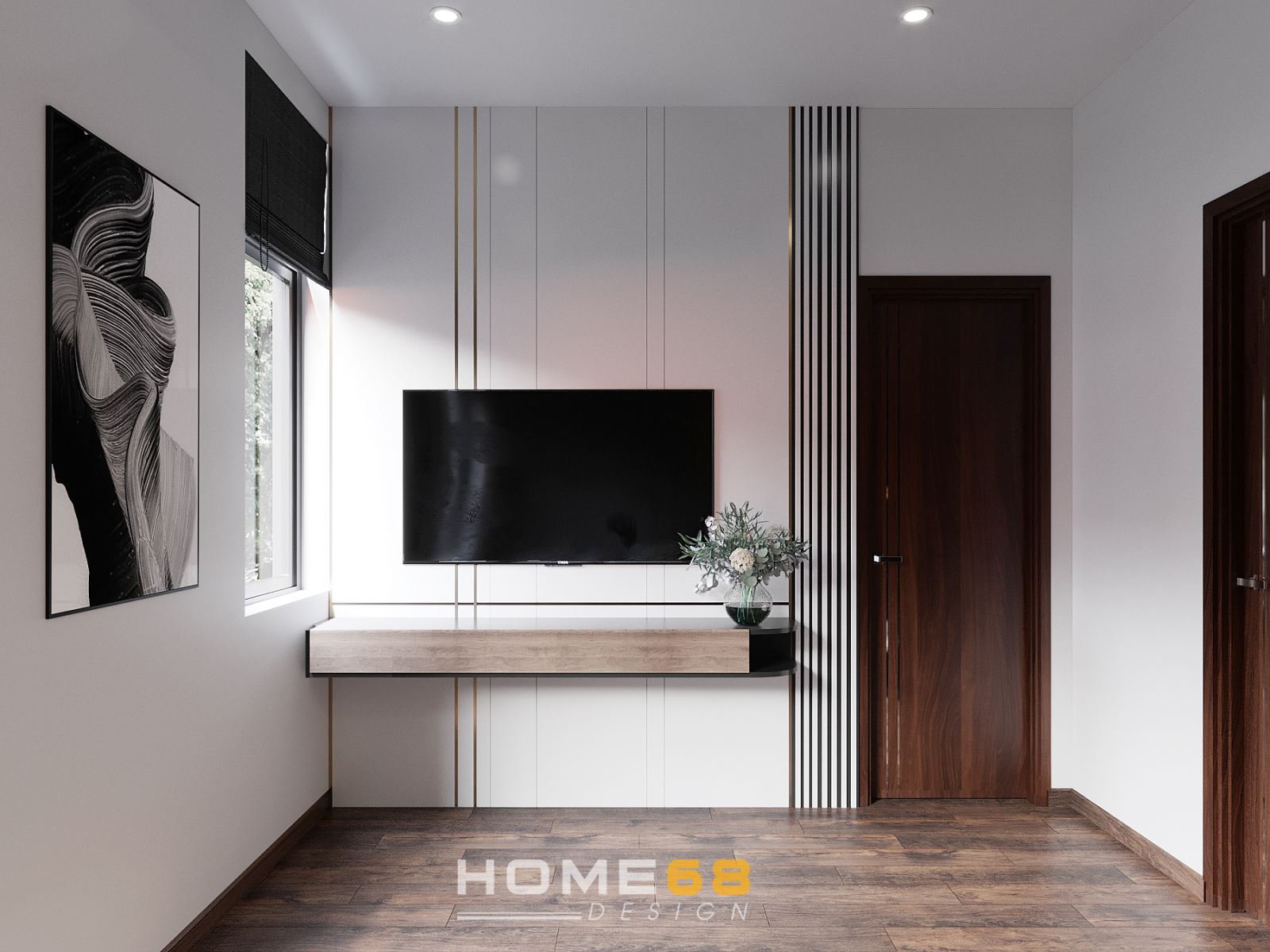 Thiết kế nội thất phòng ngủ hiện đại, đơn giản - HOME68