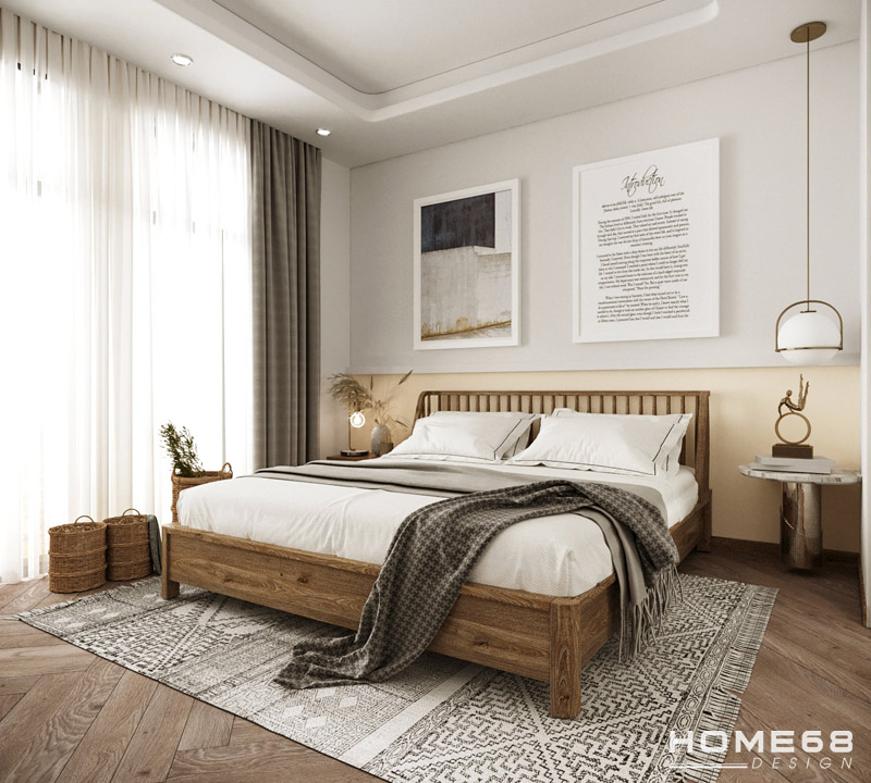 Cửa sổ lớn được sử dụng triệt để vì trong Vintage ánh sáng tự nhiên rất quan trọng