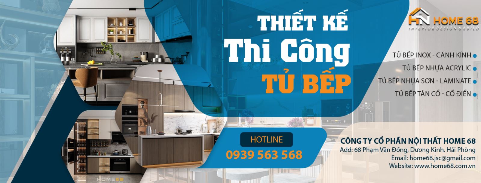 Đơn vị thiết kế,thi công tủ bếp đẹp, chuyên nghiệp hàng đầu Hải Phòng