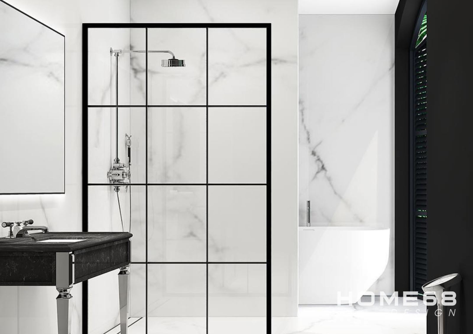 Các thiêt sbij phòng tắm phong cách Minimalism đơn giản và gọn gàng
