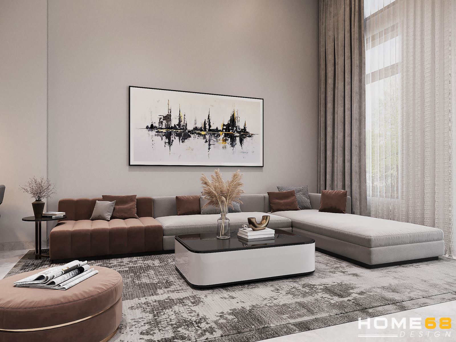 Khám phá nội thất phòng khách hiện đại, thanh lịch- HOME68
