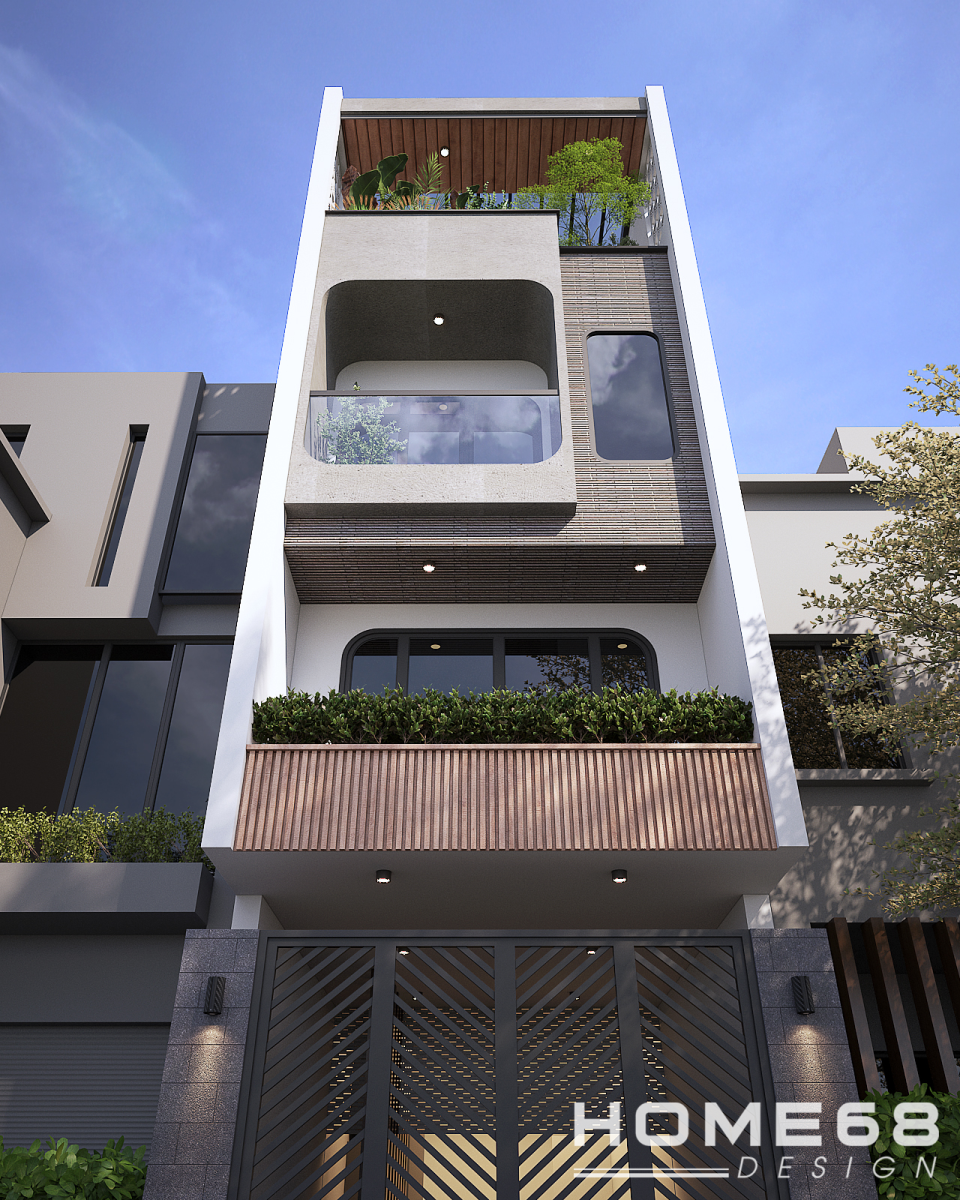 HOME68 Thiết kế kiến trúc nhà lô phố hiện đại, ấn tượng cho anh Lợi tại Đằng Lâm, Hải Phòng